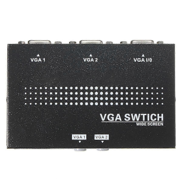 VGA 2 Port Manuell Switch Splitter - 2 In 1 Ut Monitor Två Källor