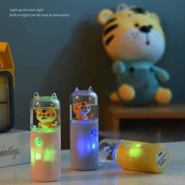 USB Luftfugter Husholdnings USB Skrivebordsluftfugter To Justerbare Lys Hydrator Ansigtsdamper Pink
