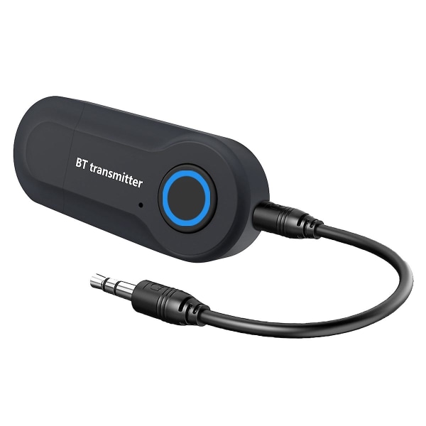 Bluetooth 5.0 Adapter Trådløs Audio Bluetooth Sender Mottaker for PC/TV/Bil 3,5 mm AUX Music RX Sender Adapter