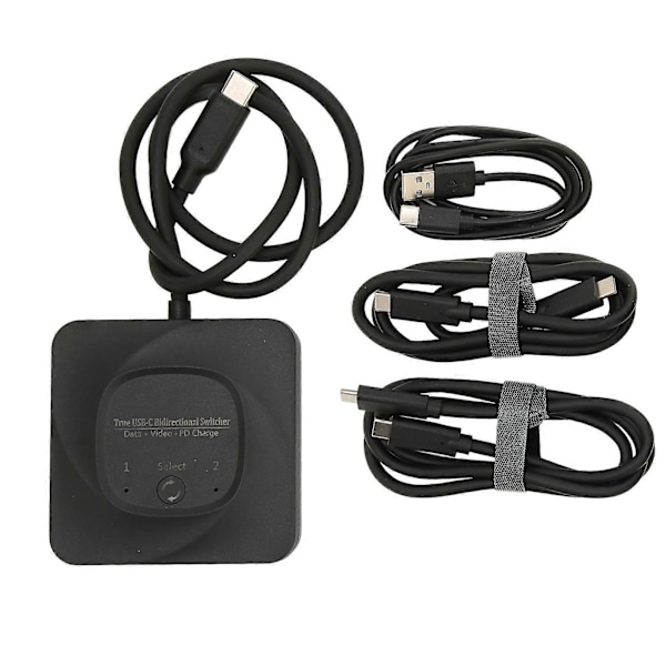USB C Switch 2 i 1 Utgång Plug and Play 8K 60Hz HD Typ C Bi-Directionell Switch Splitter med Strömindikator för Datorer