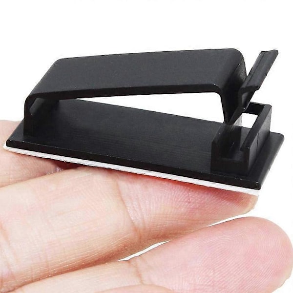 50 stk. Selvklæbende Kabelorganisator Klips, Kabelklips til USB-kabel, TV, Oplader, Lyd