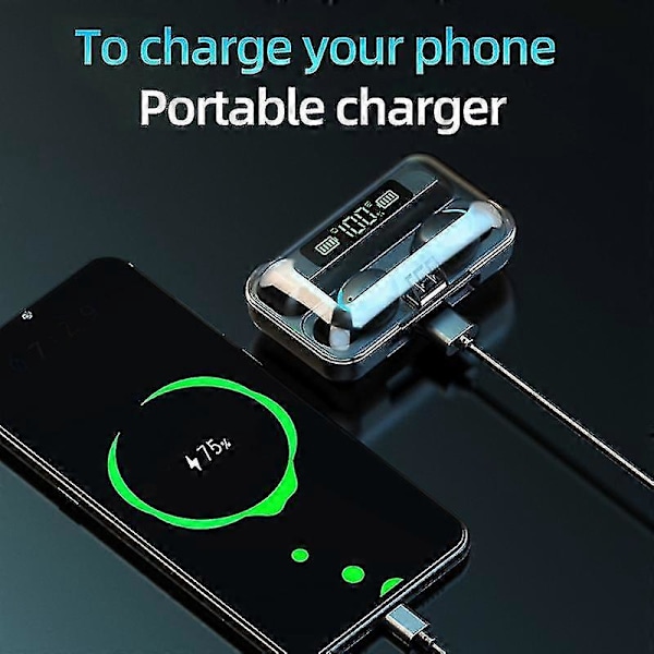 Ipx7 Tws Bluetooth 5.0 Langattomat Kuulokkeet Nappikuulokkeet 4600mah Vedenpitävät