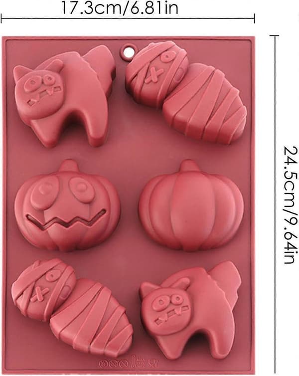 Halloween Resinformar - Tvålform Silikon, Godis Kakformar, 3D Chokladljus M
