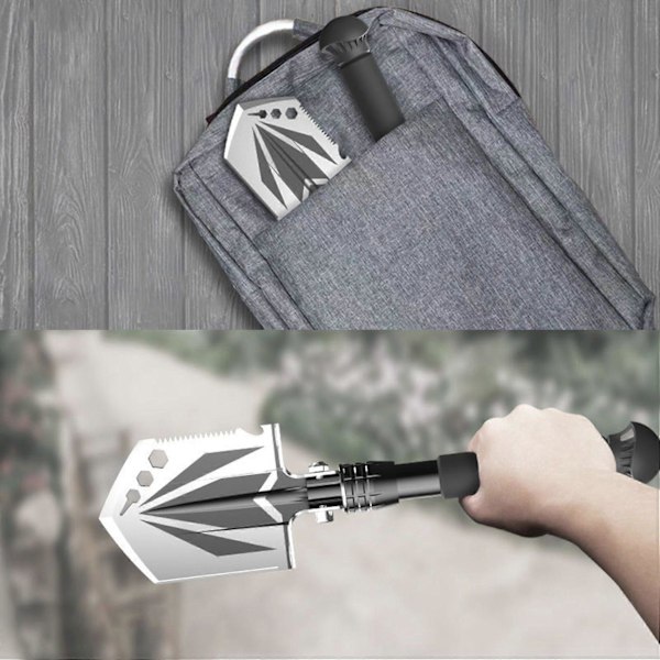 Mini Foldbar Skovl Stål Bærbar Haveværktøj Overlevelsesskovl til Camping Vandreture Rygsækrejser