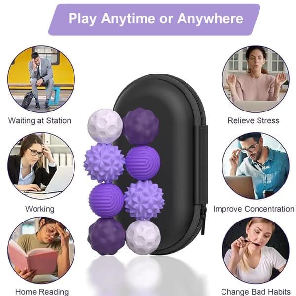 kunst håndværk Silikone Magnetiske Fidget Bolde Silikone Bold Sæt 4/8 Stk/sæt Fidgeting Afslapning Dekompression Legetøj