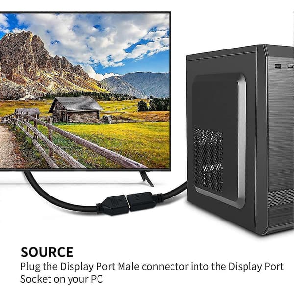 DP1.2 4K HD-kompatibel til Mini DP Toveis Videoadapterkabel Vertskjerm DP Kabel Konverterkabel