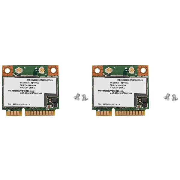 2x Bcm943228hmb 04w3764 Wifi Langaton Bluetooth 4.0 Puolikas Mini Pci-e Kortti Kompakti E130 E135 E330:lle