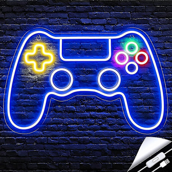 Gamer Neonskylt, Spelkontroll Neonskylt För Gamer Rumsdekor - Gaming Neonskylt Zy