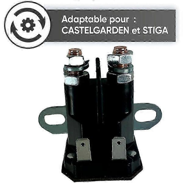 Stiga Castelgarden Havetraktor Starterrelæ - Sidemonteret 2 Terminaler