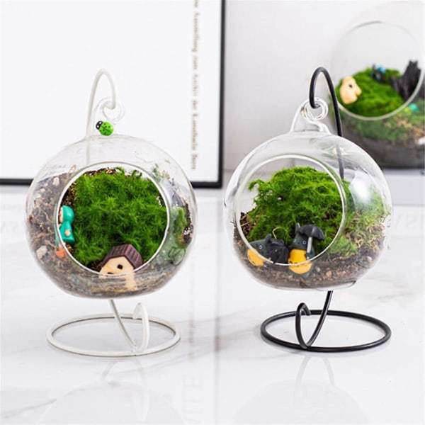 10 stk Retro jernholdere Ornament Hængende Display Stand Plant Mini Landskabsstøtte L Form Hold