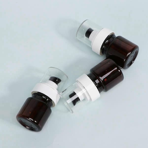 3 st 40 ml Tomma Pumpflaskor Eterisk Oljeflaska Tomma Flaskor Kosmetisk Flaska Bärbar Pumpflaska (Brun)