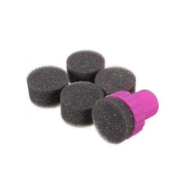5 st/set Svart Svamp Nagelkonst Stämplare Gradient Förändring DIY Nagelstämplingsdesignplattor Manikyr Tillbehör Verktyg