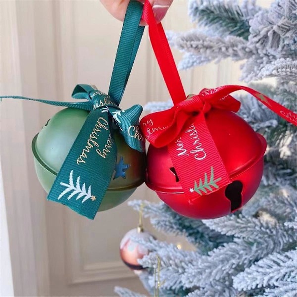 Jingle Bell Rusetilla Metallinen Koristeellinen Riipus Ripustettaviin Koristeisiin Kotiin Juhliin Koristelu Ystävänpäivän Tarvikkeet