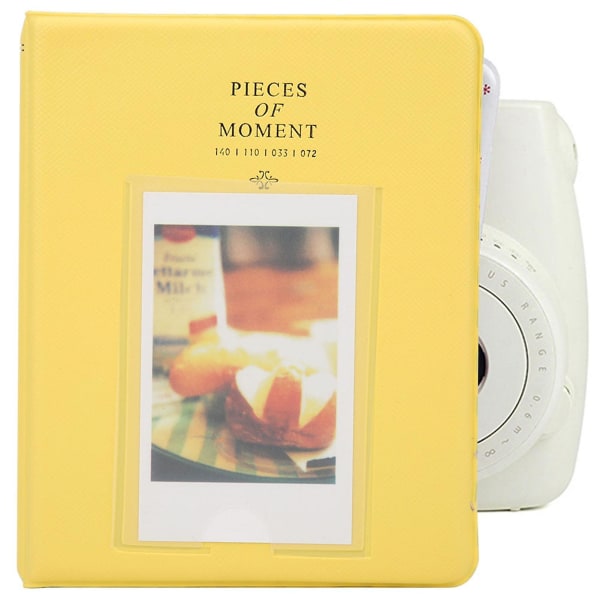 Valokuva- case Muistio Valokuvaan mahtuu 64 3 tuumaa kuvaa Muistilahja Instax Mini 9/ 8/ 8+ (sitruunakeltainen)