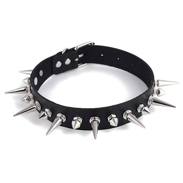 Emo Spike Choker Punk Halsbånd Goth Halskæde Mode Vegan Læder Bælte Chocker Tilbehør Harajuku Gothic Smykker Halloween