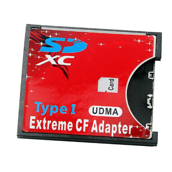 Ny SD till Cf-kortfodral stöder trådlöst wifi SD-kort typ I-adapter Slr-kamera Röd