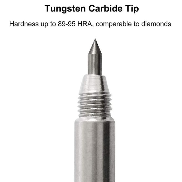 Tungsten Carbide Scribers 5 Pack, graveringspenn med dobbelt hode - lomme Tungsten Carbide Tips Scri
