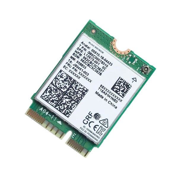 For 9461ngw Wifi Card+baffle+antenna Kit Ac 9461 2.4g/5g 802.11ac M2 Key E Cnvi Bluetooth 5.0 Wirel