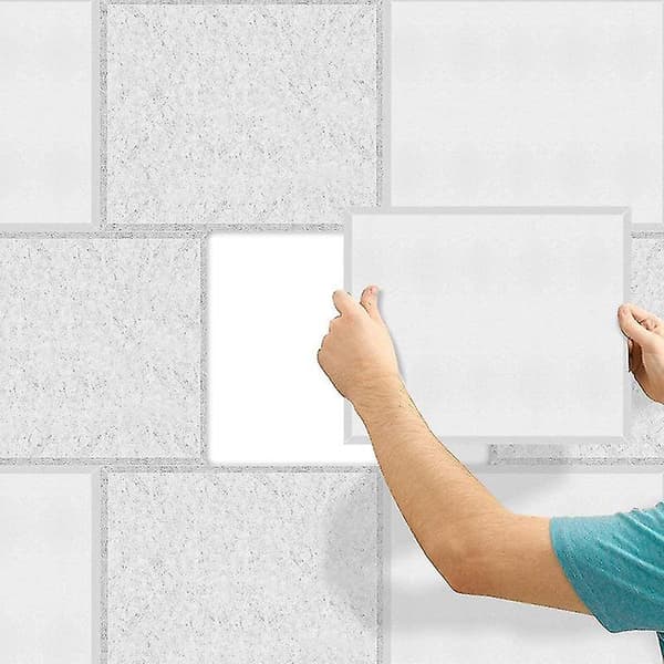 12 Pakk Akustiske Paneler, Lyddempingsput, Skråkantede Lydabsorberende Paneler, Akustisk Panel For