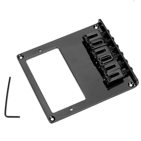 6 Sadel Tele Bridge Tailpiece Tele Humbucker TL Gitarrbro  för Gitarr Svart
