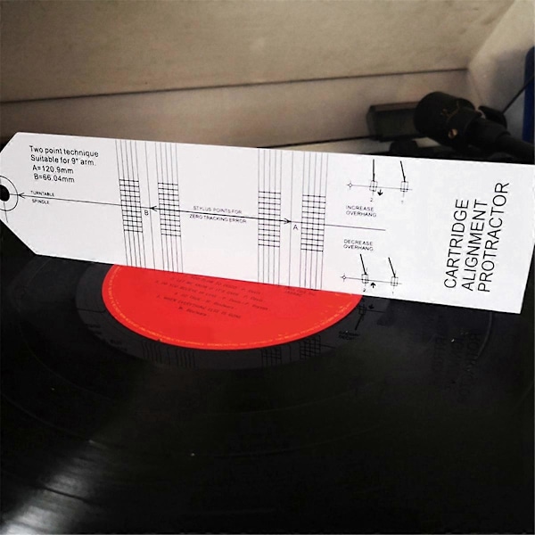 Vinyl Stylus Justerings Protractor Vinkel Kalibreringsverktøy Platespiller Justeringsdeteksjonslinjal