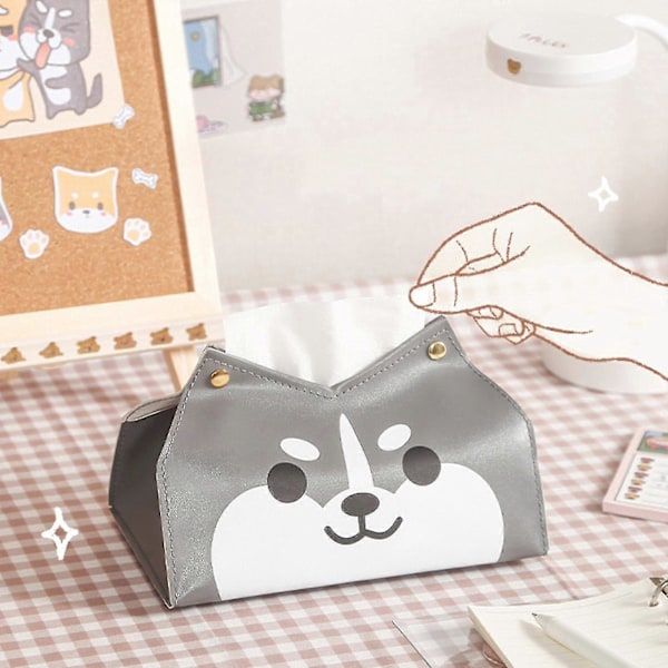 PU Läder Tissue Box Hållare Pappershållare För Ansiktsservetter Box Omslag Banmo