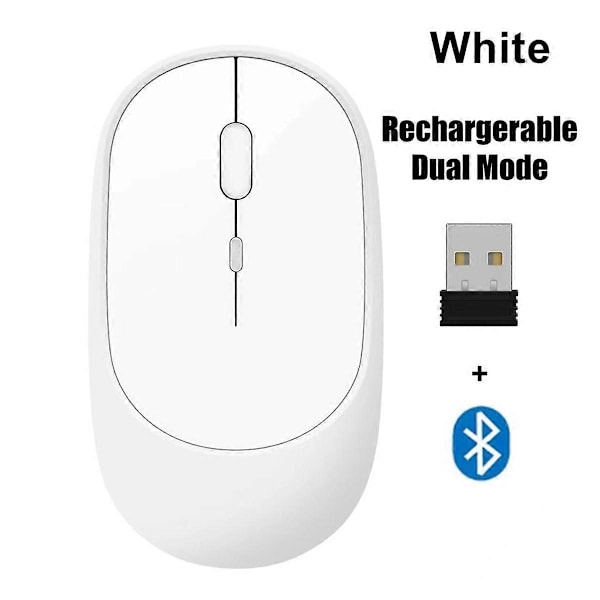 Trådløs Mus Bluetooth 2.4G Bærbar Stille Ergonomisk Mus For Laptop Nettbrett Notebook Mobiltelefon