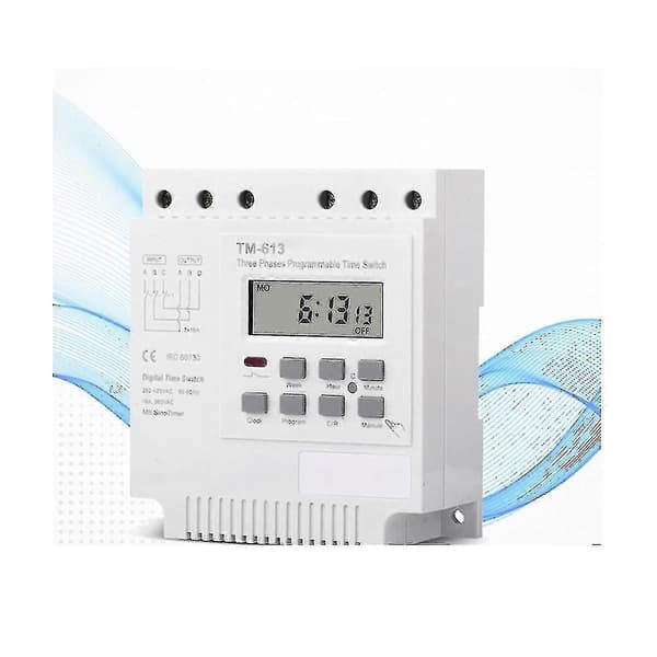 Trefase 380v 415v Timer Programmerbar Bryter Med Bakgrunnsbelysning -sjl-9192339851840