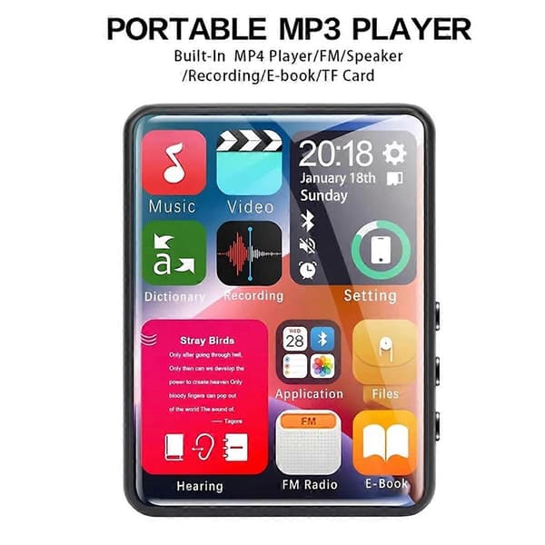 2.4 Tommer Fuld Skærm Touch Mp3 Afspiller med 4GB Hukommelse