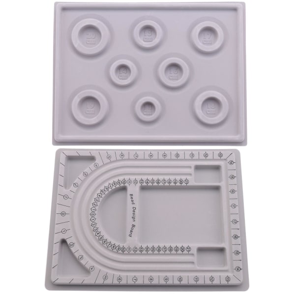 2pcs  Bead Design Board Bracelet Design Board Flocked Bead Board Necklace Beading Jewelry Organizer Tray DIY Jewelry Making Tray