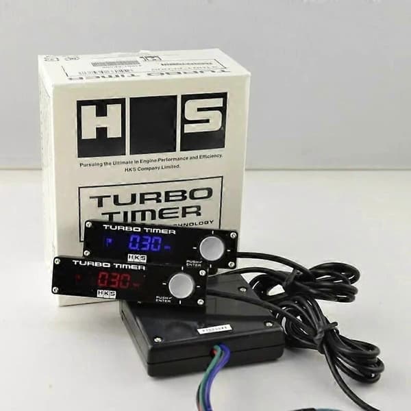 Type 0 Racing Car Turbo Timer Hvit/Rød/Blå Digital LED Display 41001-AK009 med LOGO