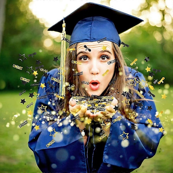 Gratulerer Grad Konfetti til Utdanning 2023, Utdanningsdekorasjoner for 2023-dekorasjoner, Festdekorasjoner, 5 pakker - Stil 1