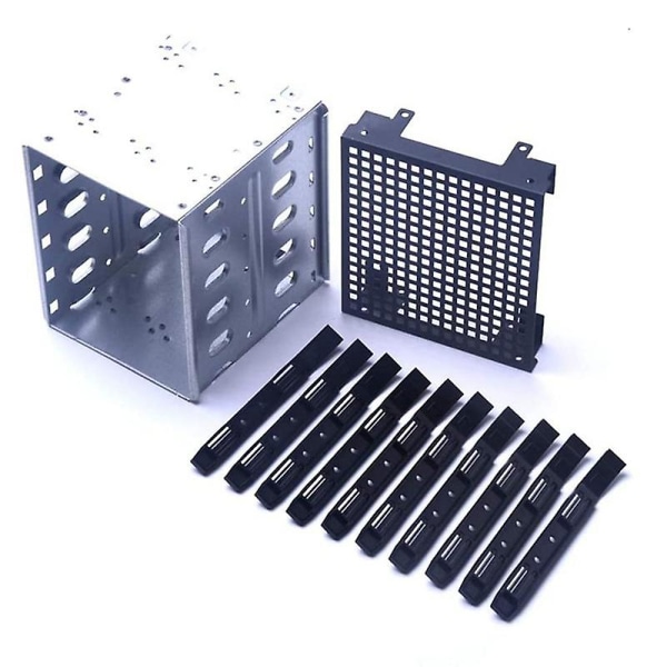 5,25 tommer til 5 x 3,5\" SATA HDD bur rack harddiskdrev kabinet harddiskdrev bakke adapter