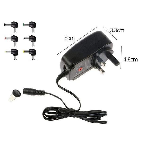 Strømadapter 3-12v Justerbar Spenningsadapter Usb2.1a 30w Multi-bruk Strømforsyning A