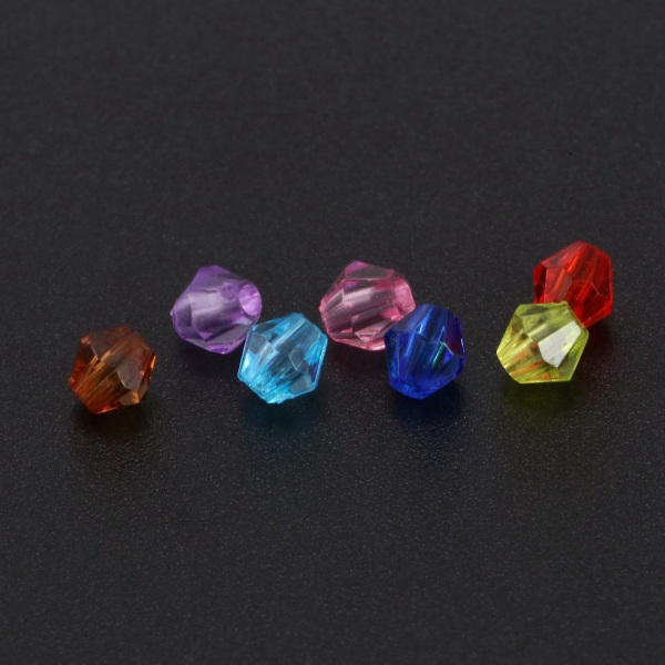 2000 Mixed Bicone Akryl Tiny Spacers Beads 4x4mm