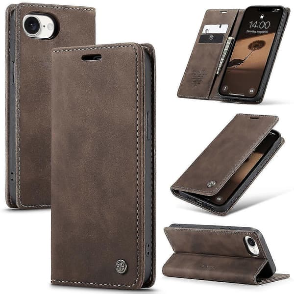 Til iPhone 16e Wallet Case CASEME 013 Serie PU Læder Telefon Cover Stativ