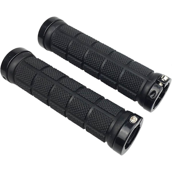 Par Ergonomiske Sklisikre Myke Gummigrep for Sykkel, Håndtak for MTB Sykkel Svart