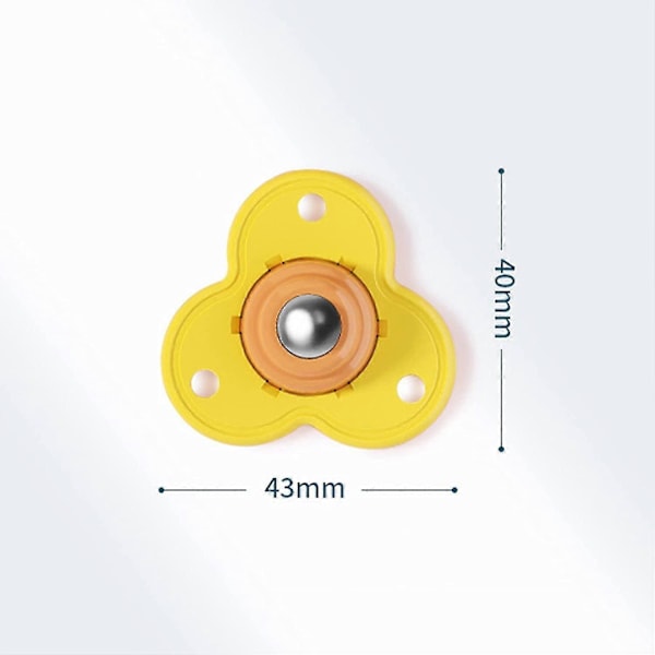 8-pack Mini Självhäftande Rostfria Svängbara Hjul, 360 Graders Roterande Trissa, universal (orange)