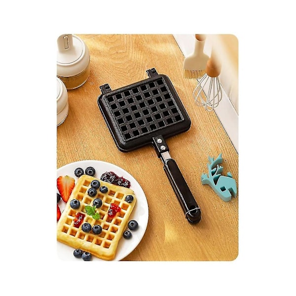 Vaffeljernplater, dyp fylling, non-stick aluminiumslegering, tradisjonell for enkel rengjøring A