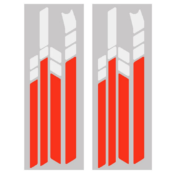 2x vattentäta pvc reflekterande klistermärken för Max G30 Kickscooter hopfällbara klistermärken (vit Vit Röd)
