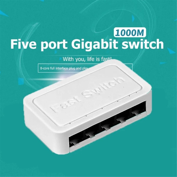 1000mbps Mini Gigabit Network Switch 5-ports Ethernet Switch Internet Splitter Plug And Play Rj45 Hu