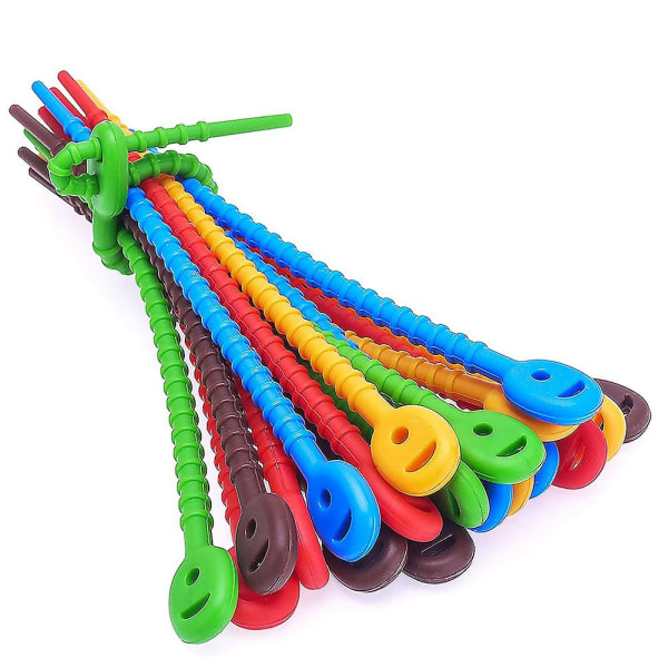 30 Pcs Silicone Cable Ties,durable Zip Ties, Bag Seal Clips, Cable Straps, Bread Ties, Rubber Twist