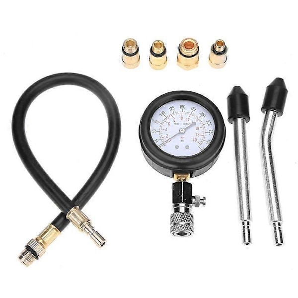 Tryckmätare Testkit Kompressionstestare Auto Motor Bensin Bensinmotor Cylinder Bilmotor