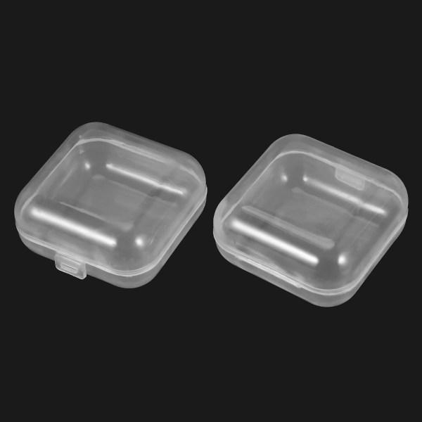 144st små klara plastpärlor förvaringsbehållare Låda med gångjärn för förvaring av små föremål