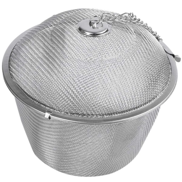 2x Ekstra Stor Rustfritt Stål Twist Lock Mesh Te-Ball Te-Infuser Med Hakenkjede