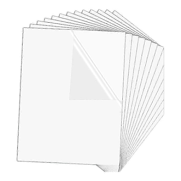 Sublimeringsvinyl 100 stk Sublimeringsklistremerker Blankt Hvit 8,5 tommer X 11 tommer Klistremerkepapir for blekkskriver