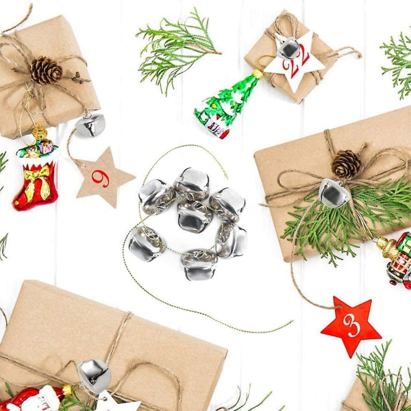 100 kpl Jingle Bells, 25mm Käsintehtyjä Kelloja Irtotavarana, DIY-Kellot, Joulukoriste, Koti-Koriste