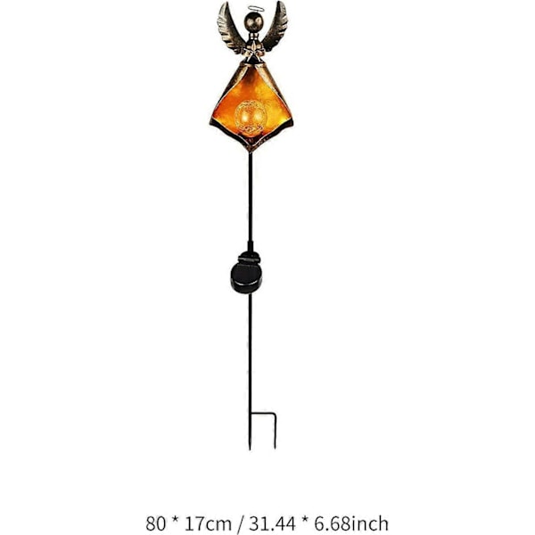 Soldriven Gräsmatta Lampa, Utsökt Gatlykta, Käppstång Ängel Flamma Måne LED Dekor