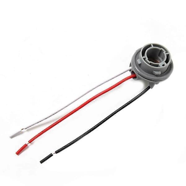 2 stk 1157 Pæreholder BAY15D Lampeholder 12V Adapter Base Connector Bil Lys Base LED Pæreholder Ledningstilkobling