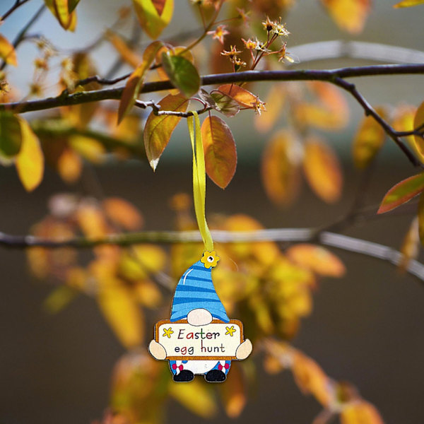 Mengxi 18kpl Puupendantteja Piirretty DIY Moniväriset Ruotsalaiset Tomte Gnome-Koristeet Pääsiäiseen